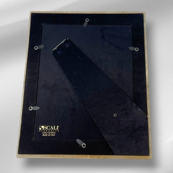 Scali Alabastro Italian Alabaster Picture Frame 8x10 White Beige Handcrafted - Picture 7 of 7